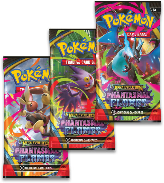 Pokémon TCG: Mega Evolution—Phantasmal Flames Triple Pack Weavile (1 Foil Promo Card & 3 Booster Packs)