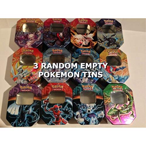 Three (3) Random Empty Pokemon TINS - Super Variety! Great Collectors Item!