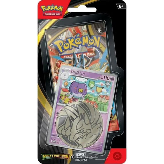 Pokemon Mega Evolution Drifblim Checklane Blister Pack (1 Booster Pack, Drifblim Promo Card & Coin)