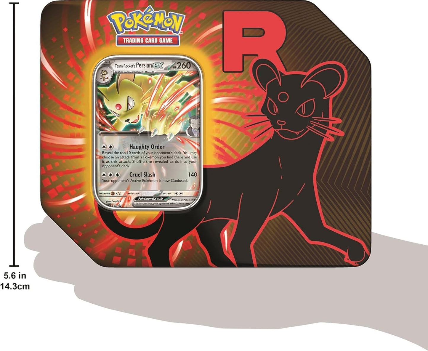 Pokemon Trading Card Game Team Rocket Collector Tin with 5 Booster Packs and Promo Card (Persian)