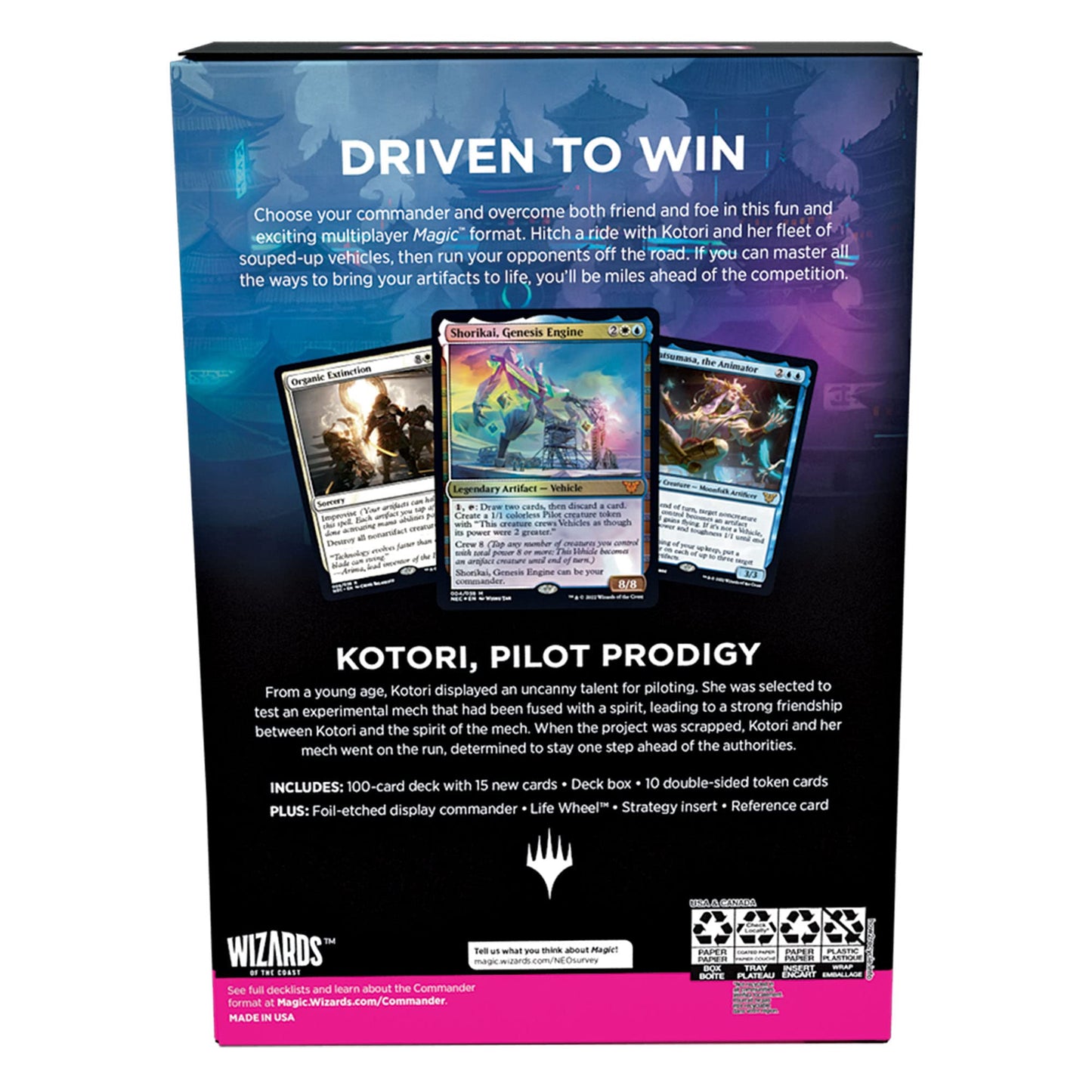 Magic: The Gathering Kamigawa: Neon Dynasty Commander Deck – Buckle Up (White-Blue)