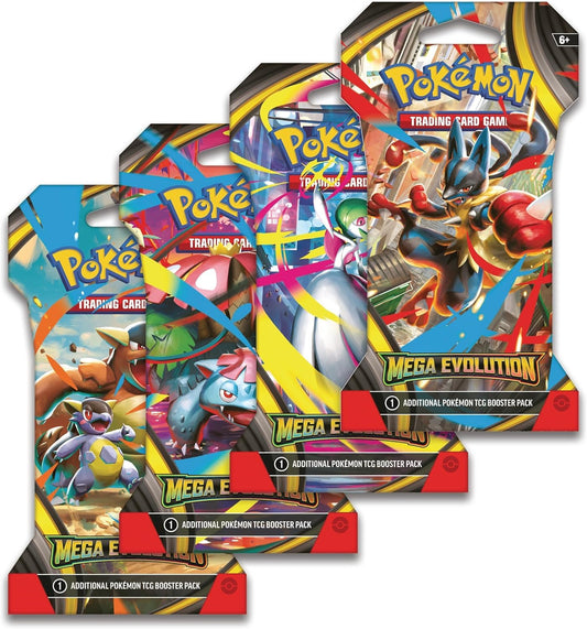 Pokemon Trading Card Game TCG: Mega Evolution 8 Sleeved Booster Packs - 80 Cards