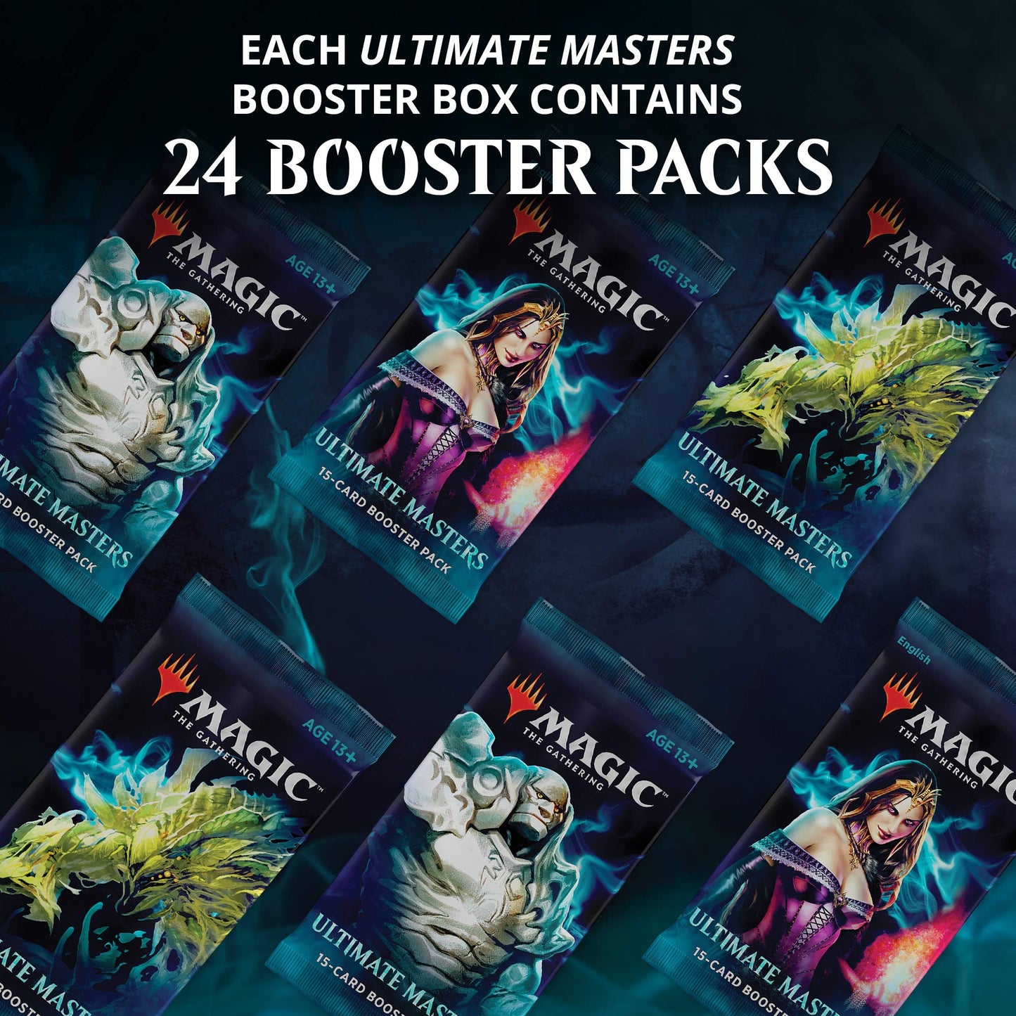 Magic: The Gathering Ultimate Masters Booster Box | 24 Booster Packs (360 Cards) | 1 Special Box-Topper Card