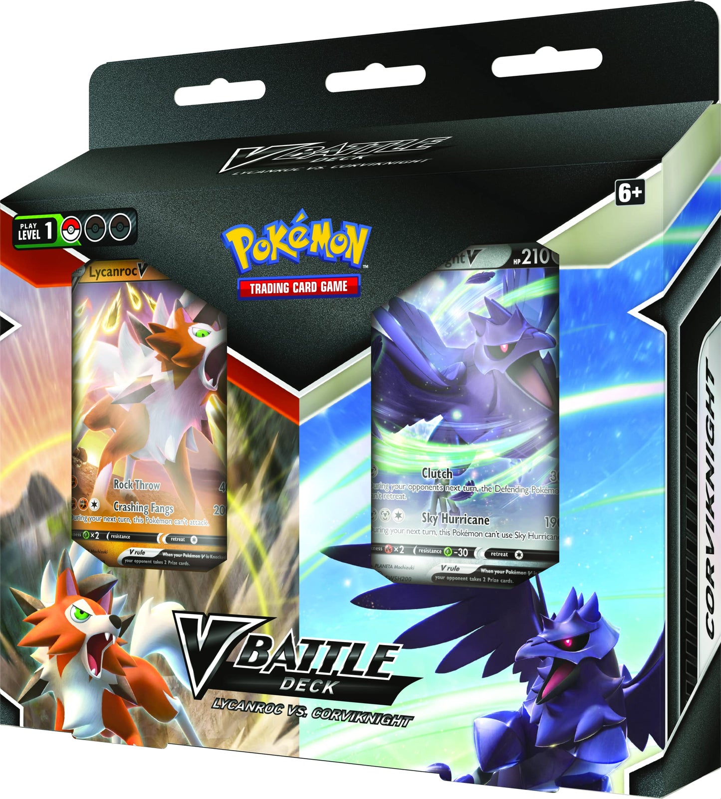 Pokémon, Lycanroc V vs Corviknight V Battle Deck Bundle, Card Game, Ages 6+, 2 Players, 10 Minutes Playing Time