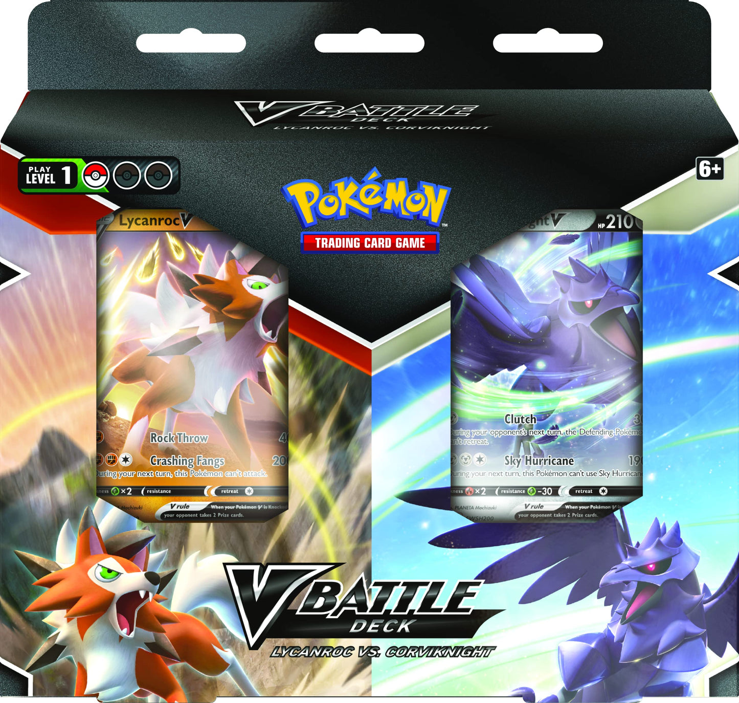 Pokémon, Lycanroc V vs Corviknight V Battle Deck Bundle, Card Game, Ages 6+, 2 Players, 10 Minutes Playing Time