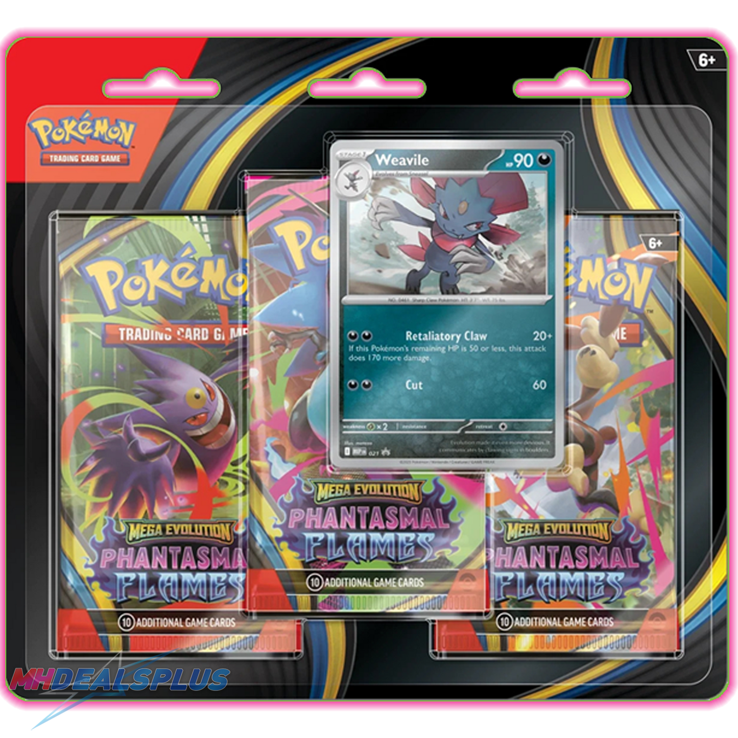 (Pre-Order) Pokemon Phantasmal Flames 3-Pack Blister Set of 2
