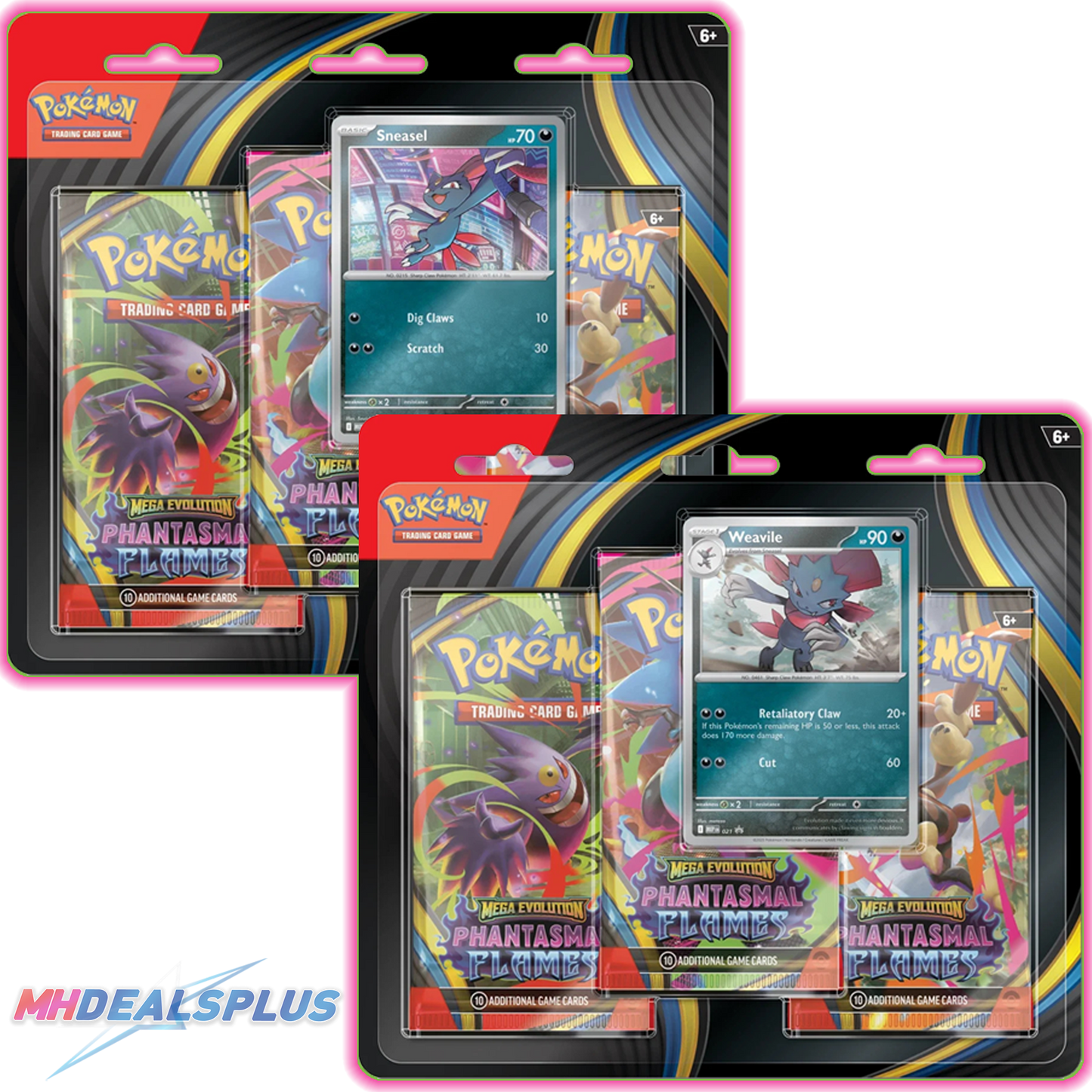 (Pre-Order) Pokemon Phantasmal Flames 3-Pack Blister Set of 2